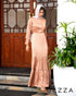 Textured Bubbled Satin Layered Gown 61442